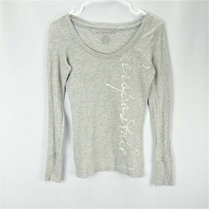 AEROPOSTALE Women's Gray Pullover Sweatshirt Comfy Sweatshirt Size M